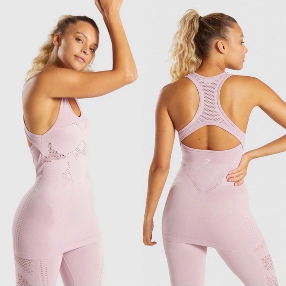 Gymshark Flawless Knit Vest Tank Top - Washed Lavender